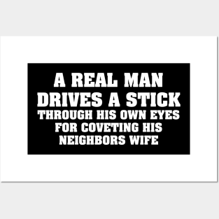 A REAL MAN DRIVES A STICK Posters and Art